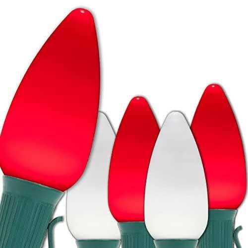 Wintergreen Lighting C9 Smooth OptiCore Commercial LED Christmas String Lights