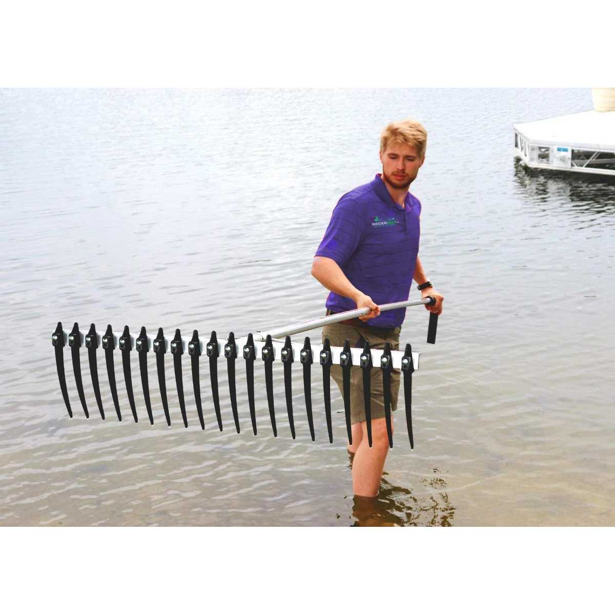 Aquatic Weed Rake with Long Tines For Lakes & Ponds