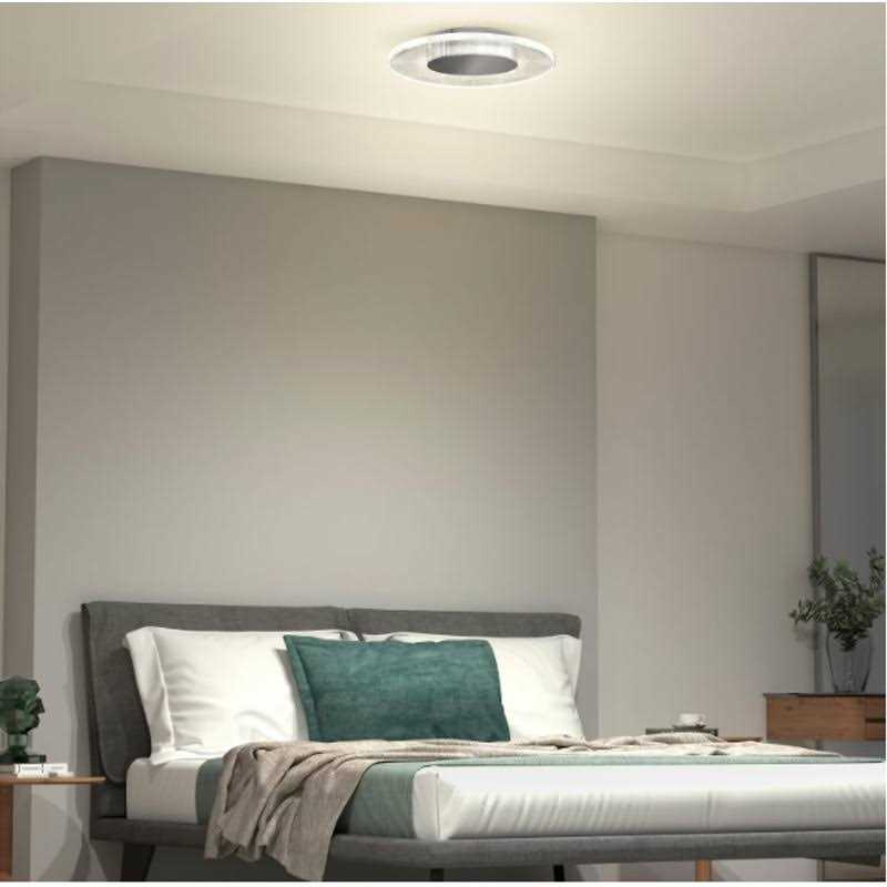 Artika Essence Disk 13 in. Chrome Modern LED Flush Mount Ceiling Light
