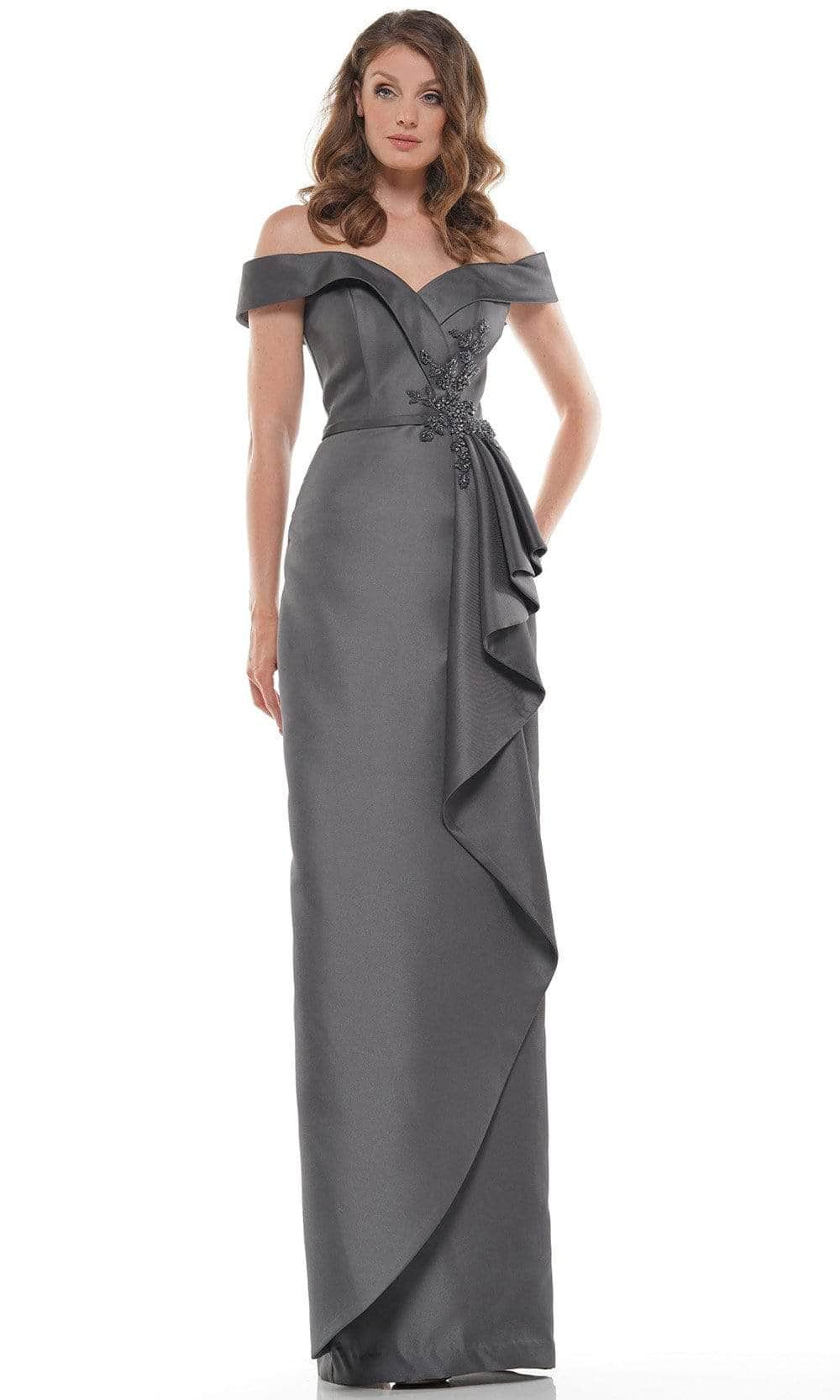 Ruffle Sheath Evening Dress MV1087
