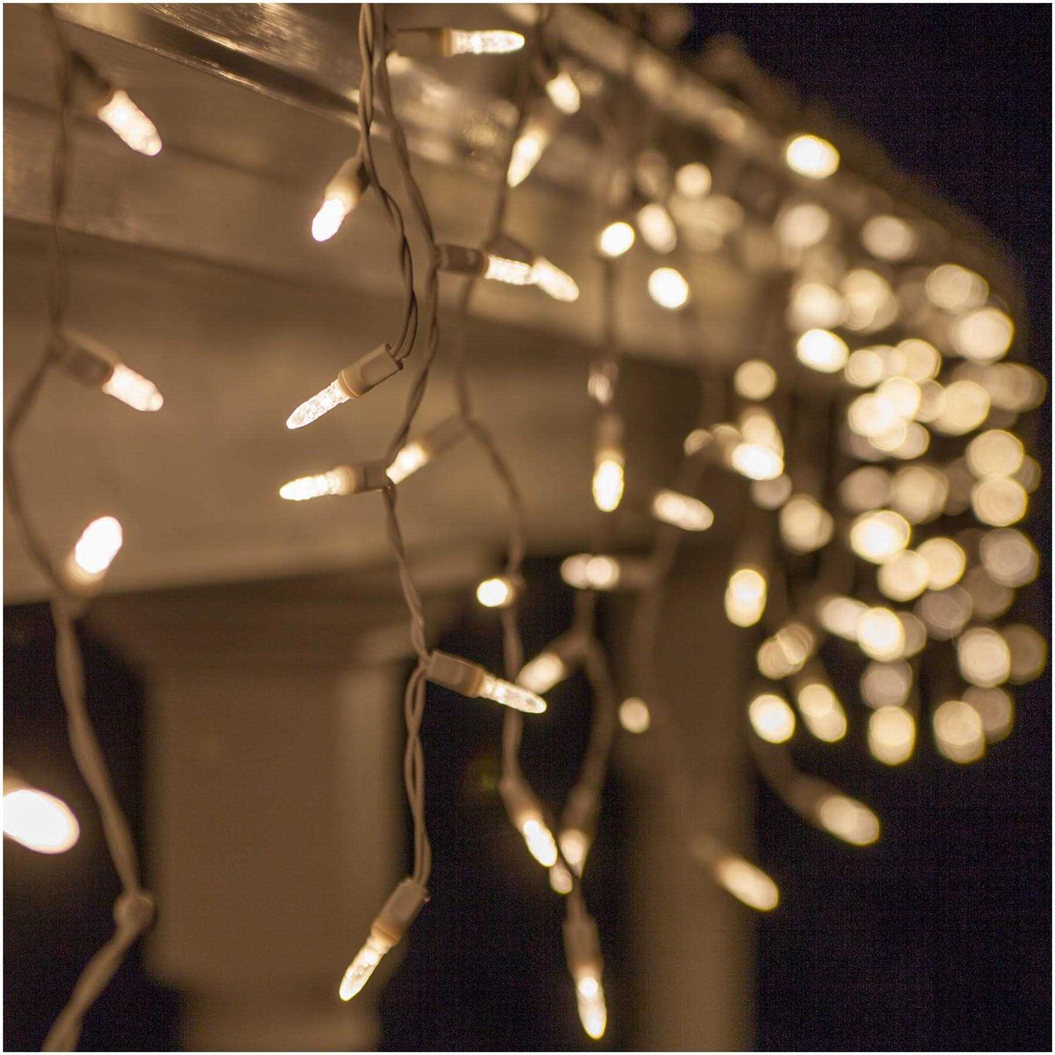 Wintergreen Lighting 7 ft. 70-Light LED M5 Icicle Light Set