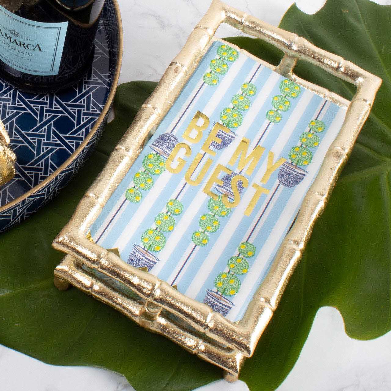 8 Oak Lane Gold Bamboo Guest Towel Tray