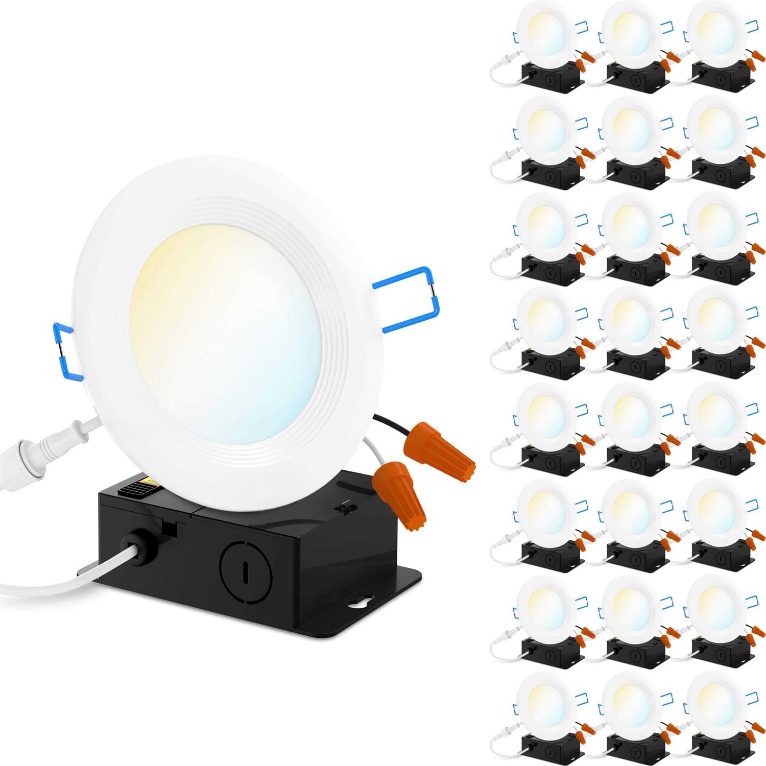 Sunco Lighting 24 Pack 4 Inch LED Recessed Lighting Slim Ceiling Lights