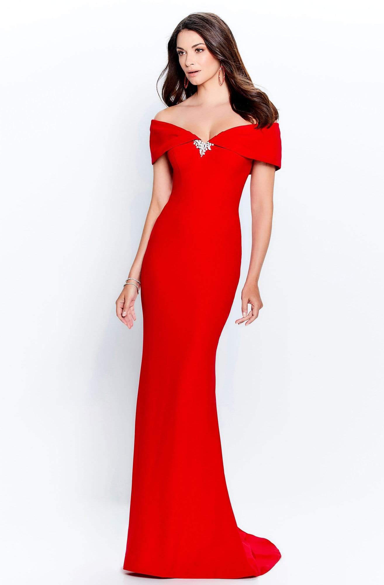 120905W Off-Shoulder Sheath Mother of the Groom Dress