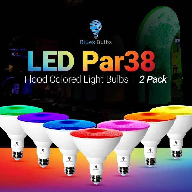 Bluex Bulbs 2 Pack BlueX LED Par38 Flood Light Bulb