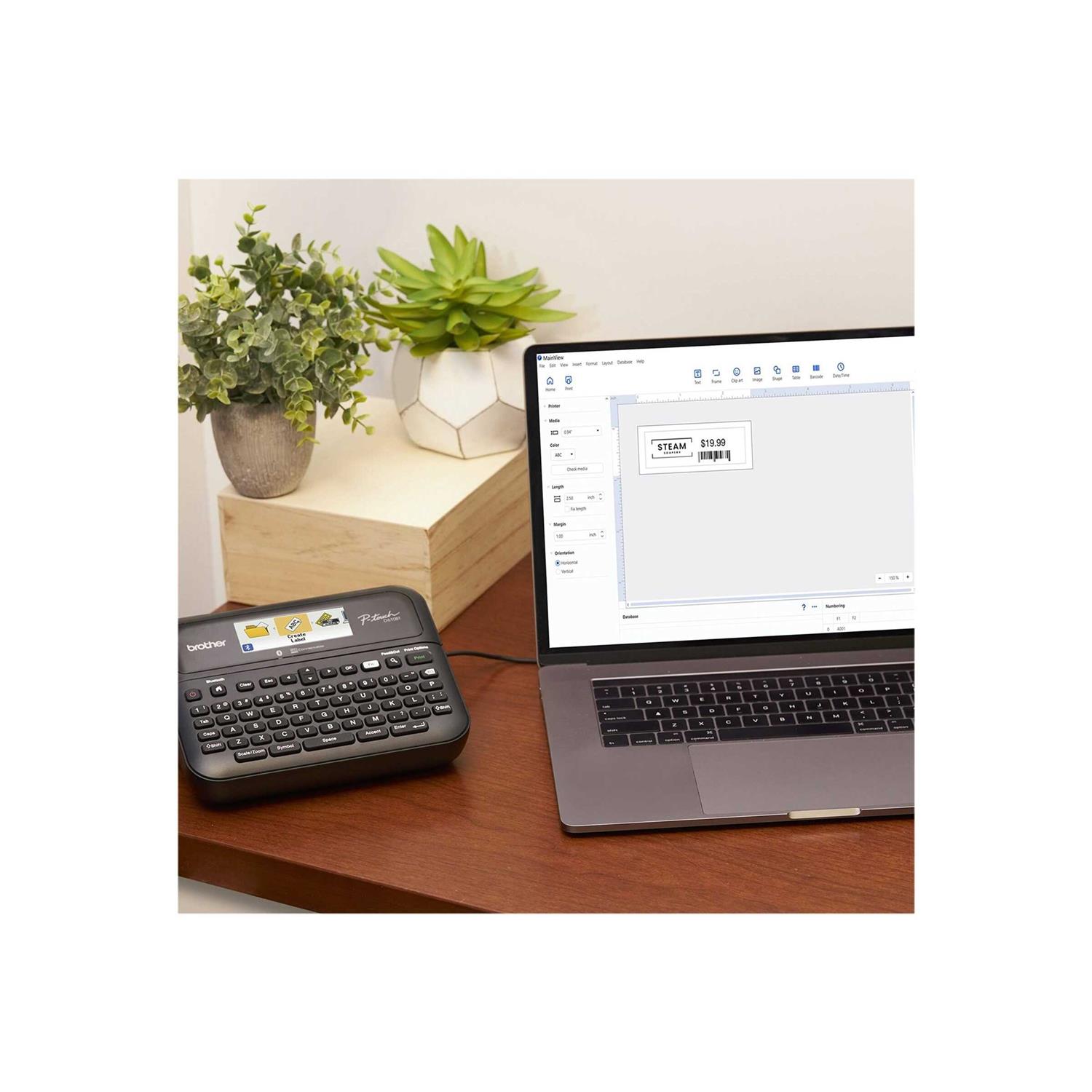 Brother P-touch Business Professional Connected Label Maker with Case PTD610BTVP