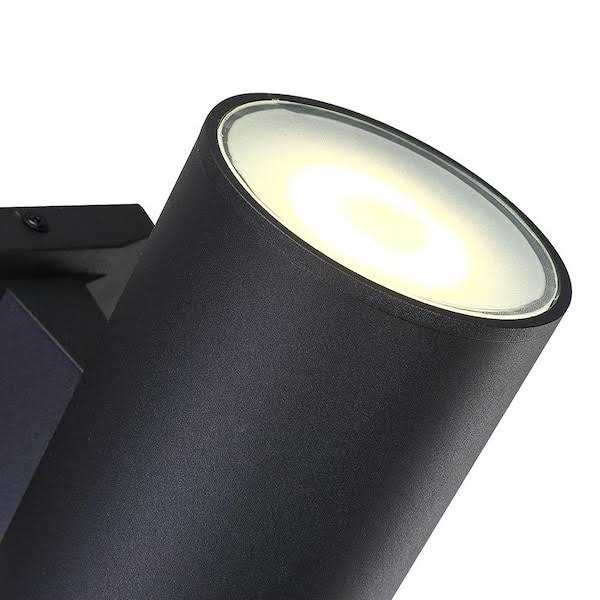 True Fine Marla 11-in Black Integrated Outdoor Wall Light TD60005W