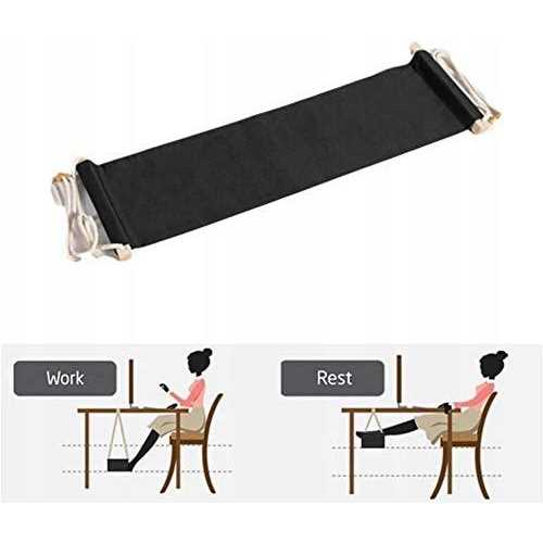 Auoinge Canvas Foot Rest Hammock Adjustable Mini Foot Rest Stand Under Desk Home Office