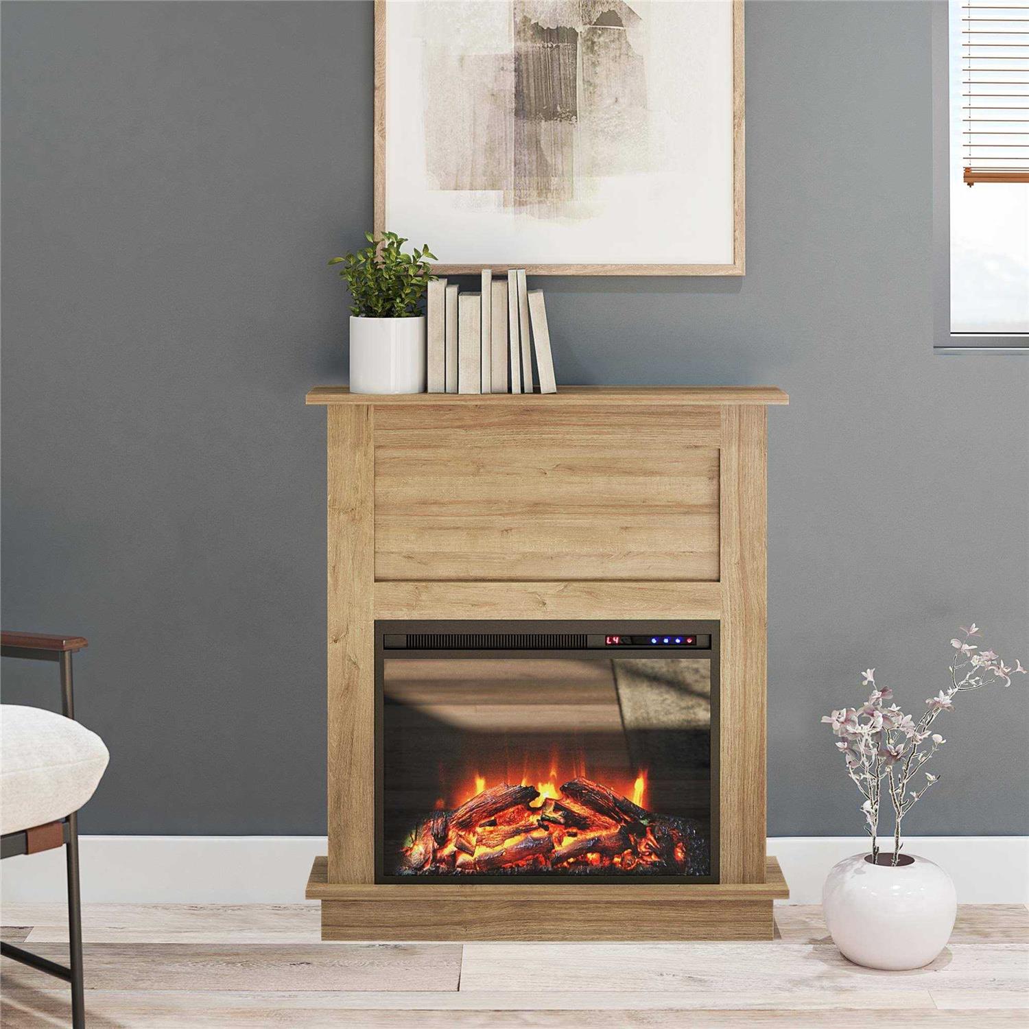Ameriwood Home Ellsworth Fireplace with Mantel