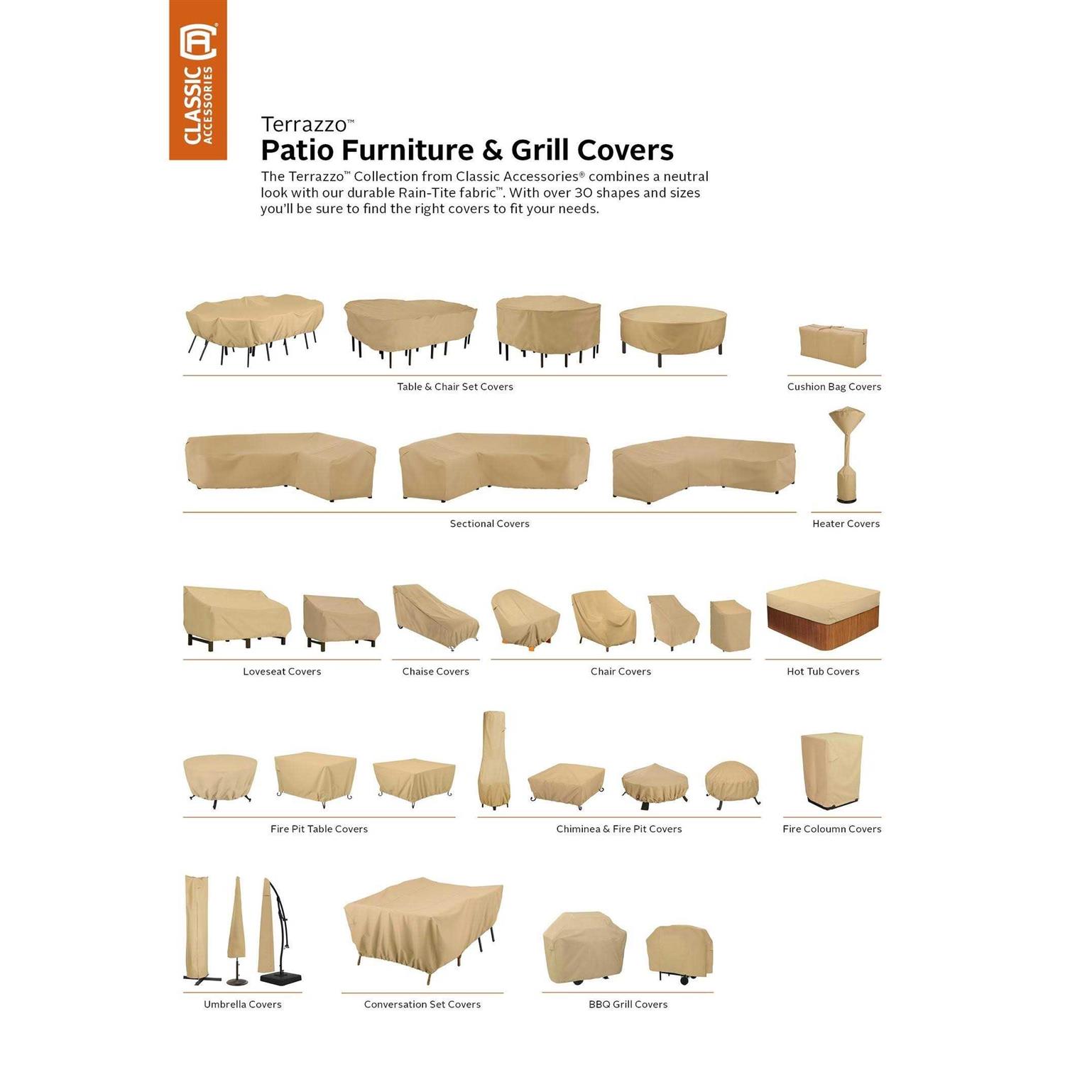 Classic Accessories Terrazzo Patio Umbrella Cover