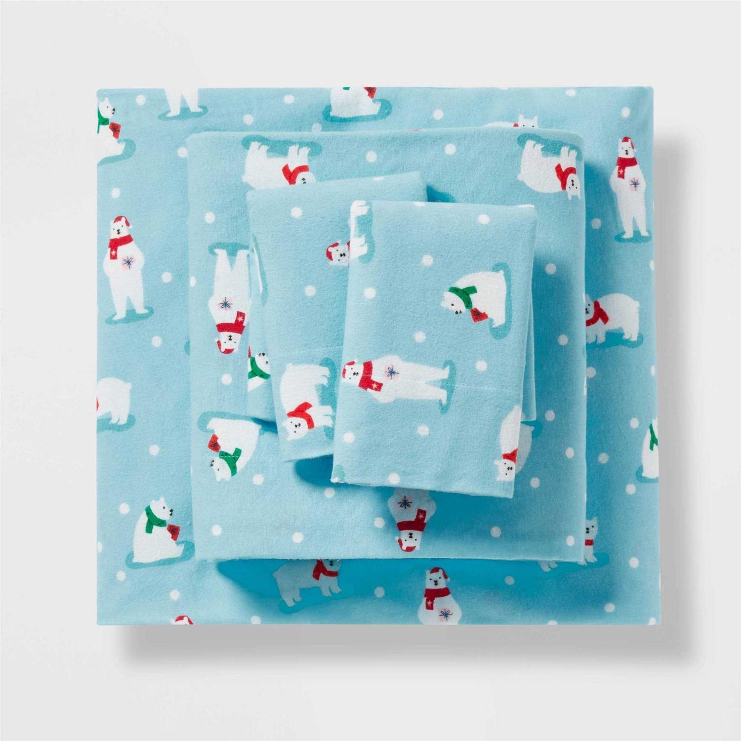 Wondershop Christmas Flannel Sheet Set