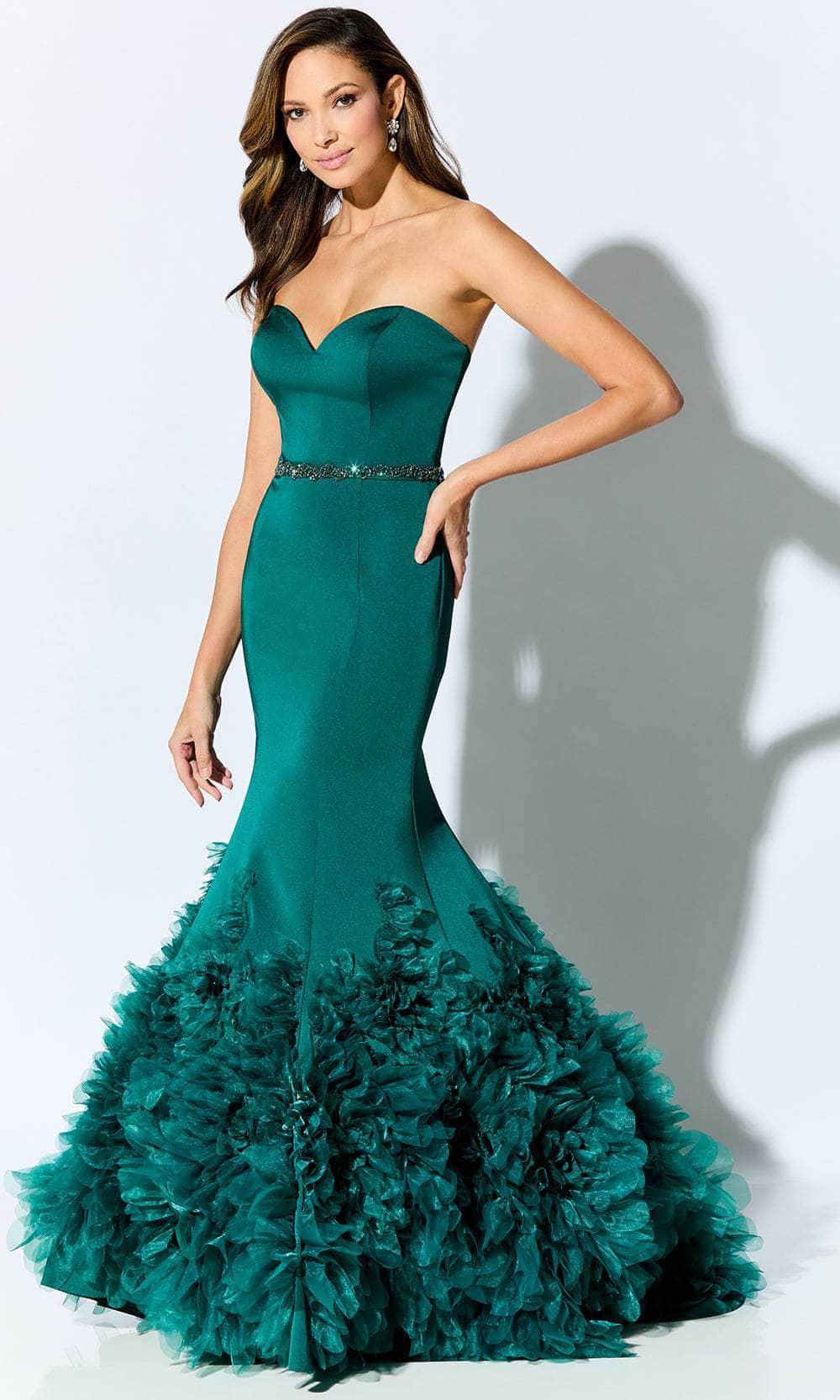 Tulle Appliqued Formal Gown