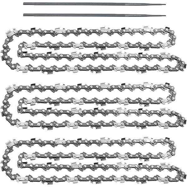 20-Inch Chainsaw Chain-3/8 Pitch .050 Gauge 72 Drive Links with 2 Bonus Sharpening Files