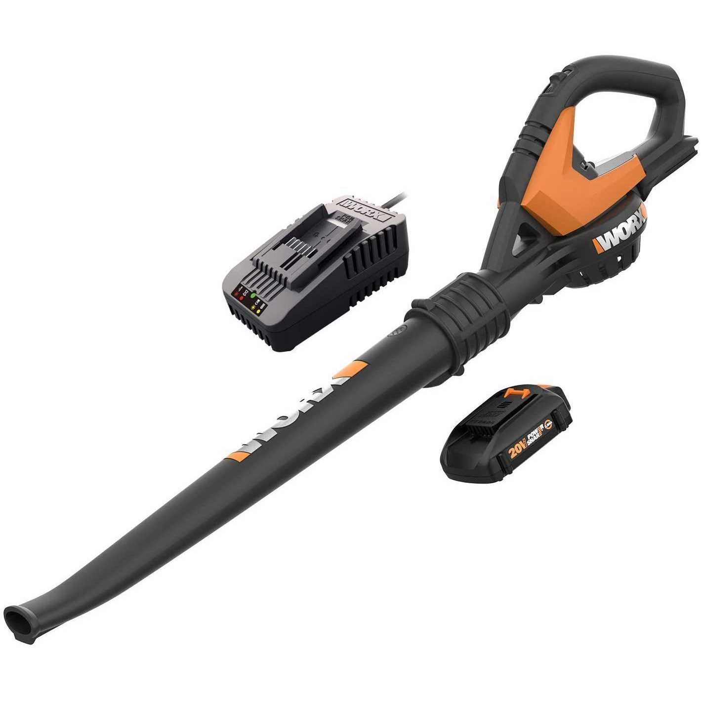WORX WG545.6 20V 2.0Ah Cordless AIR Leaf Blower Battery and Charger Included