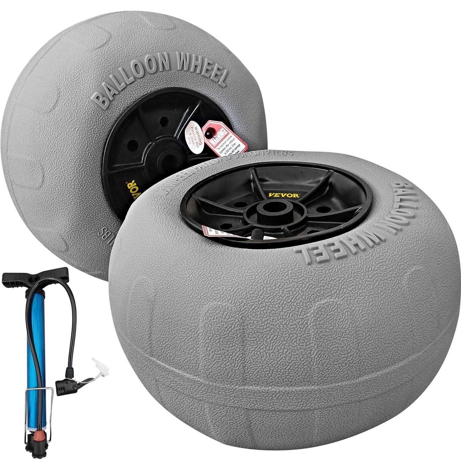 VEVOR Beach Balloon Wheels 13 Replacement Sand Tires TPU Cart Tires for Kayak Dolly Canoe Cart and Buggy w/Free Air