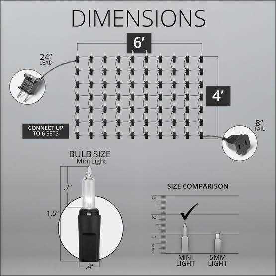 4′ x 6′ Christmas Net Lights