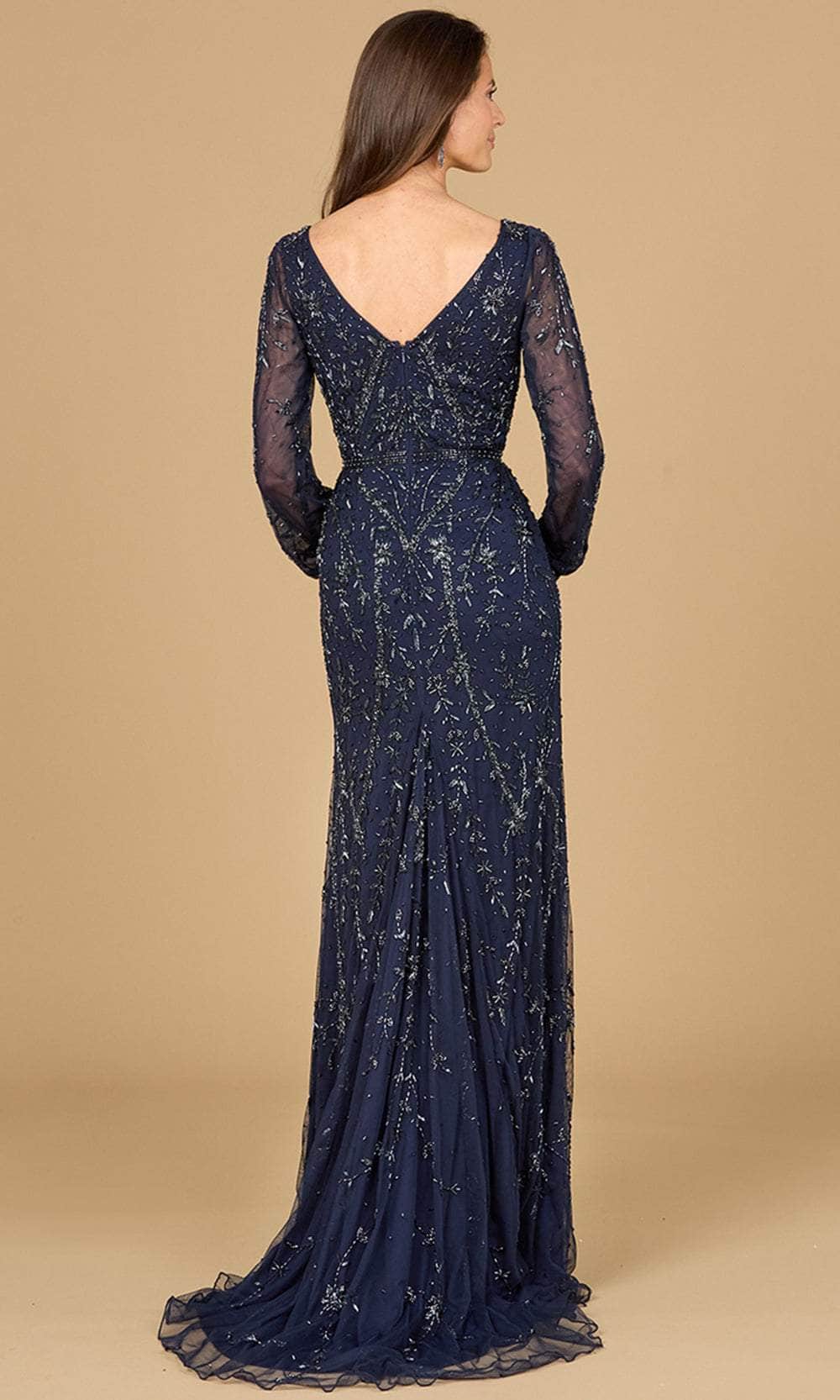 Bishop Sleeve Beaded Evening Gown
