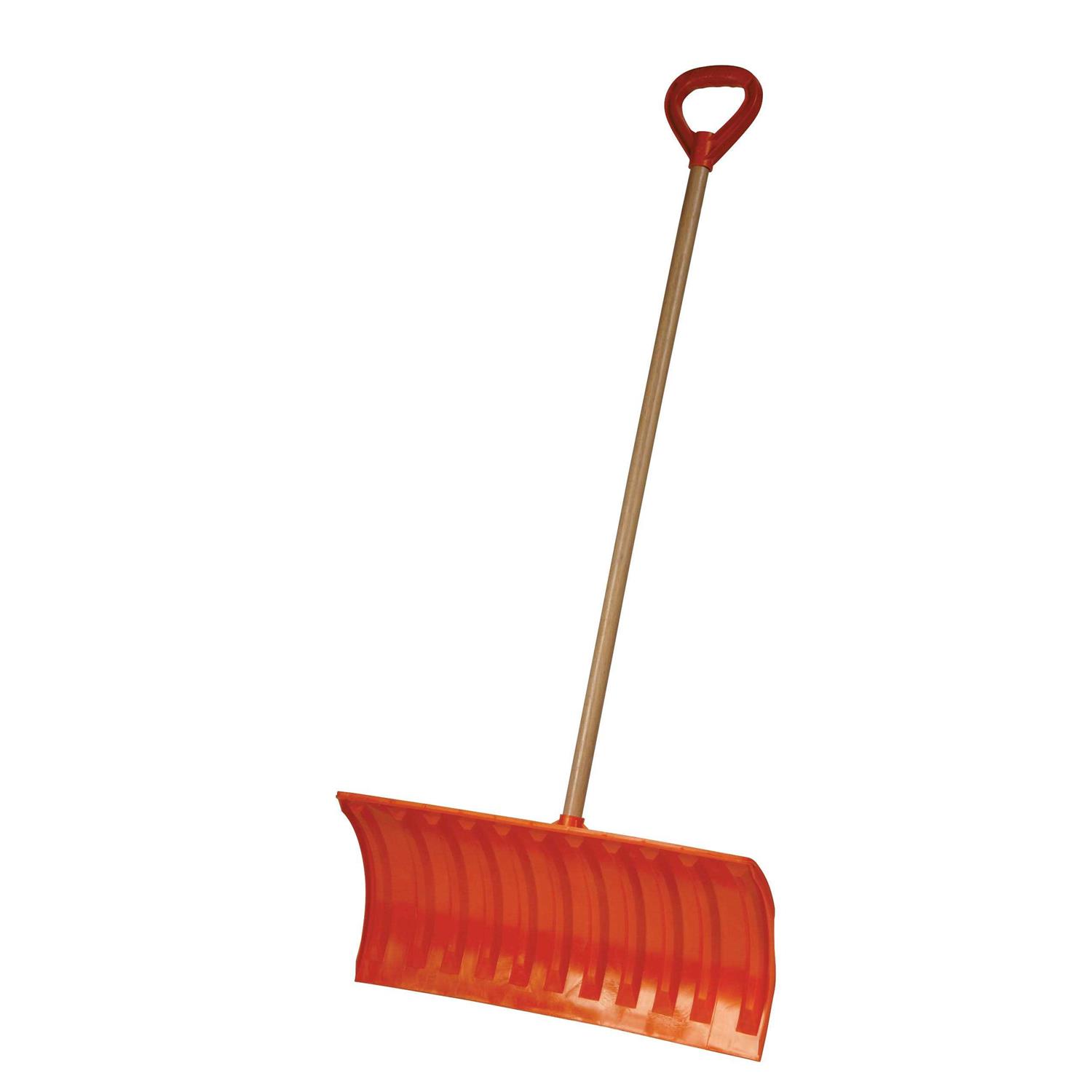 Bigfoot 25 in Orange D-Grip Poly Snow Pusher