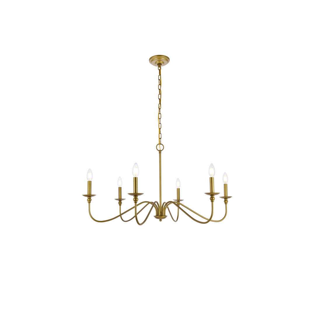 Birch Lane™ Ableton 6 Light Candle Style Classic / Traditional Chandelier Finish