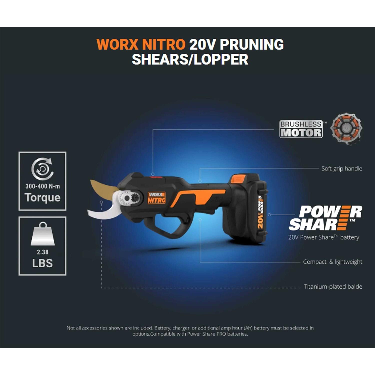 Worx WG330.9 Nitro 20V Pruning Shear/Lopper