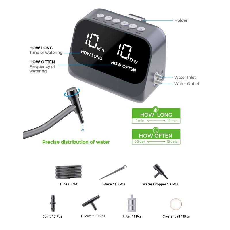 YITIKA Automatic Watering System for Potted Plants Plant Waterer with Smart Programmable Timer