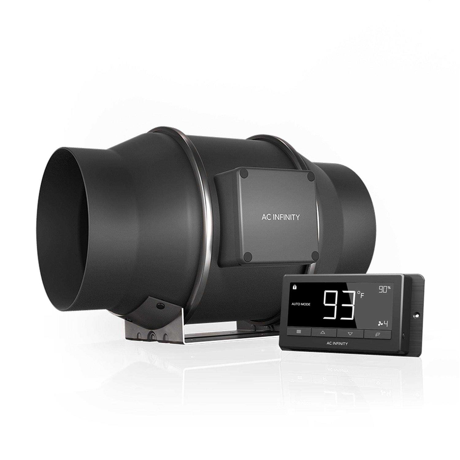 AC Infinity CLOUDLINE T6, Quiet Inline Duct Fan System with Temperature and Humidity Controller