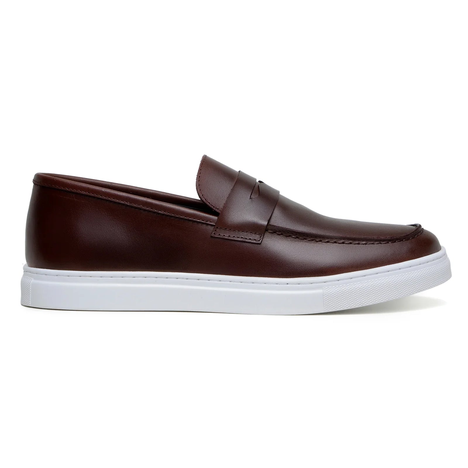 Men’s Belvedere Elliot Nappa Leather Casual Slip On Penny Loafer in Brown