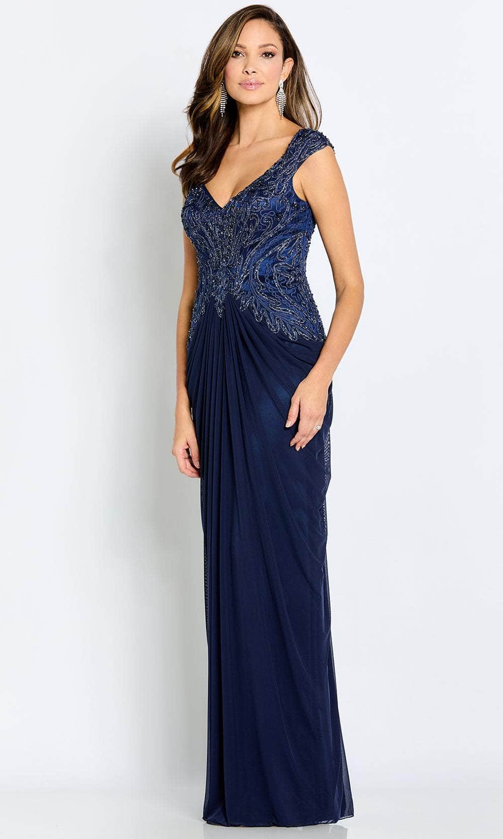 Draped Sheath Evening Gown