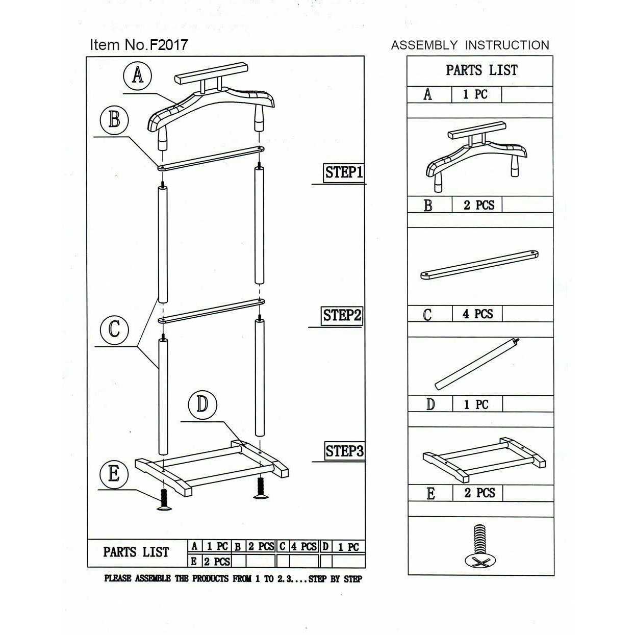 Frenchi Home Furnishing Men’s Valet Stand