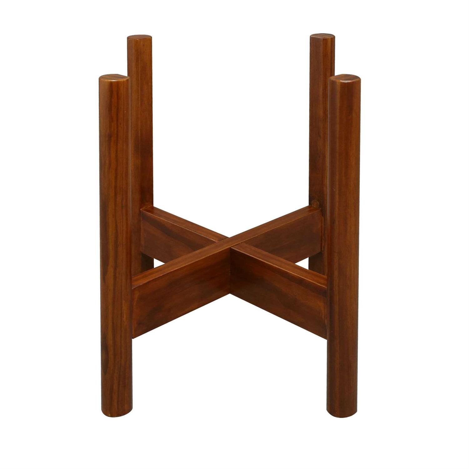 Casual Home Mid-Century Modern Wood Plant Display Stand