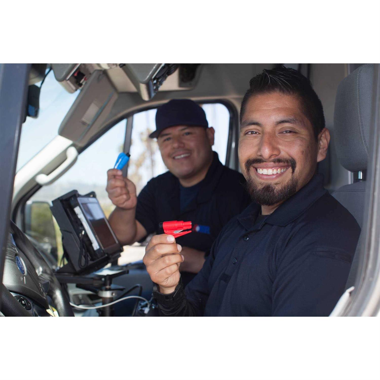 Resqme Original Emergency Keychain Car Escape Tool, 2-in-1 Seatbelt Cutter and Window Breaker