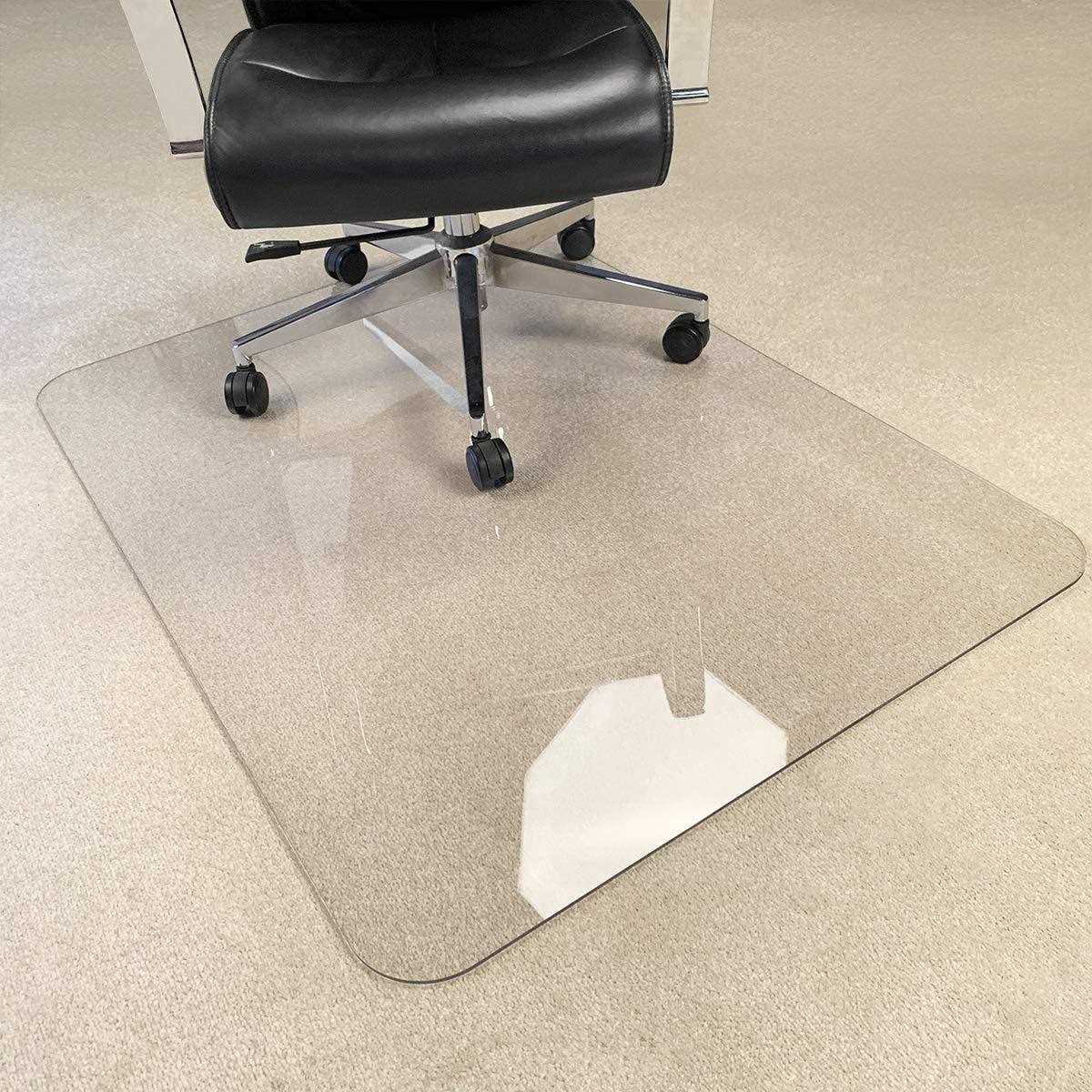 MuArts Crystal Clear 1/5 Thick 47 x Heavy Duty Hard Chair Mat, Can be Used on Carpet or Hard Floor