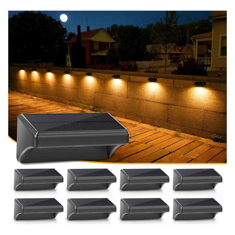 Aulanto Solar Fence Lights Plus Size Warm White and Mode