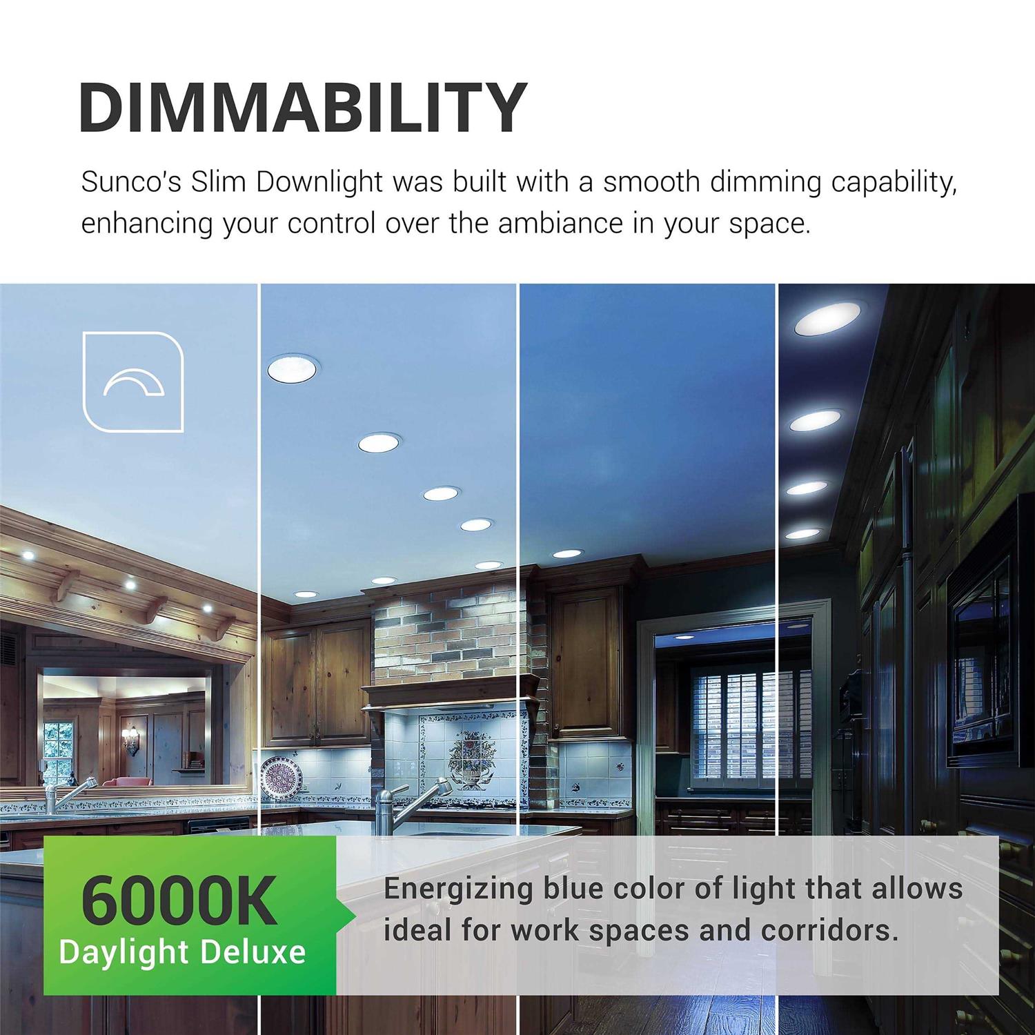 Sunco Lighting Sunco Recessed LED Lighting 6 Inch Slim