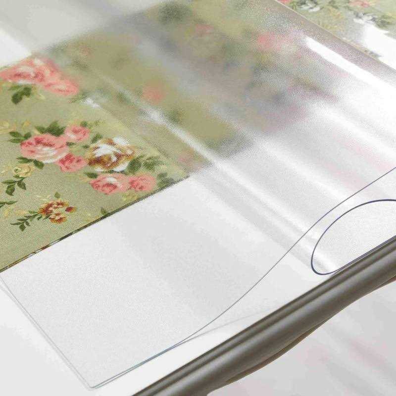 Walrus Clear Vinyl Tablecloth Protector Waterproof/Oil-Proof Plastic Rectangle Transparent Sheet Table Cover