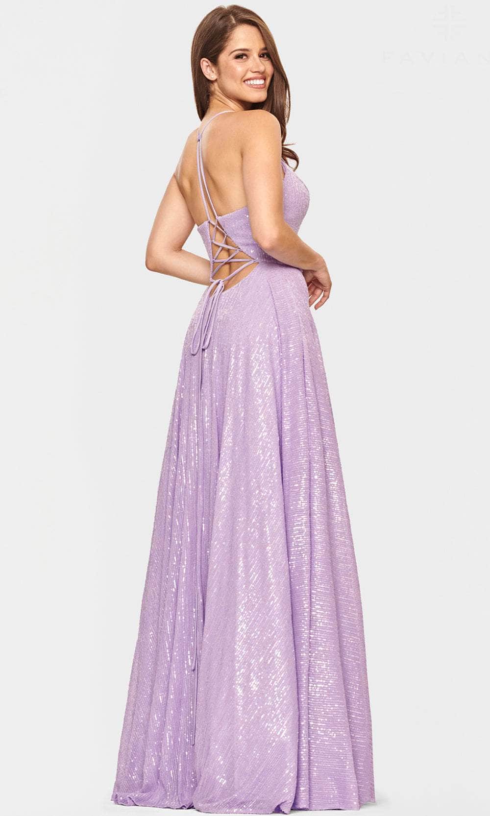 V-Neck Strappy Open Back Prom Gown