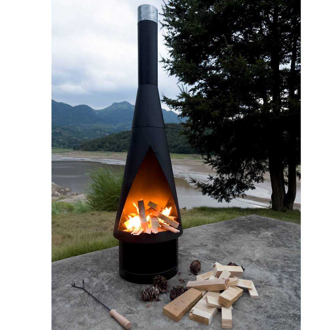 Ebern Designs Zaymar 56.1 H Iron Wood Burning Outdoor Chiminea