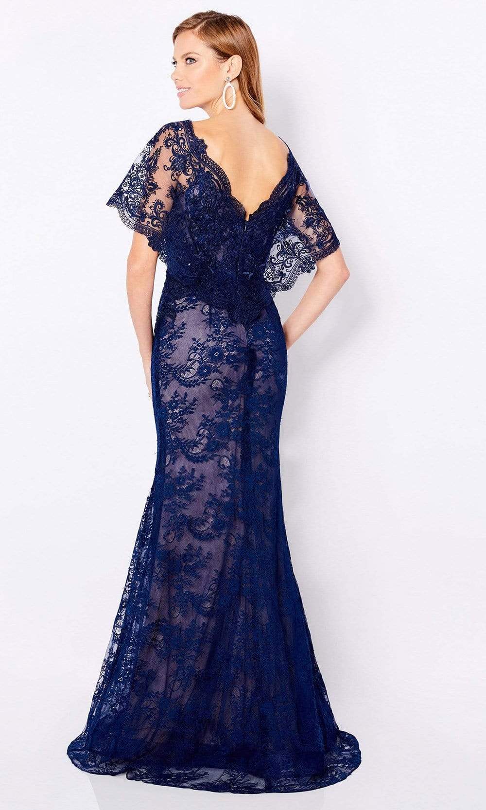 221687 V-Neck Sheath Evening Dress