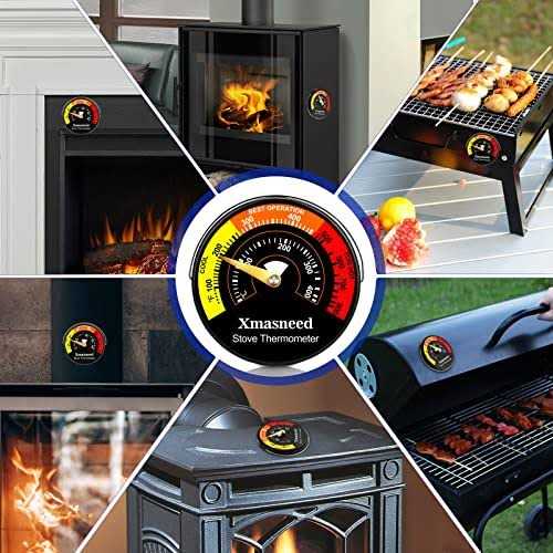 Xmasneed Wood Stove Thermometer Magnetic Oven Stove Temperature Stove Top Thermometer Fo