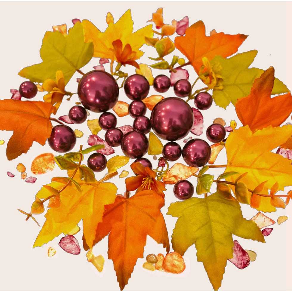 50 Floating Fall Thanksgiving Glowing Pumpkin Gems & Pearls-Fills 1 Gallon of Gels for The Floating Effect-with Measured Transparent Gels Floating