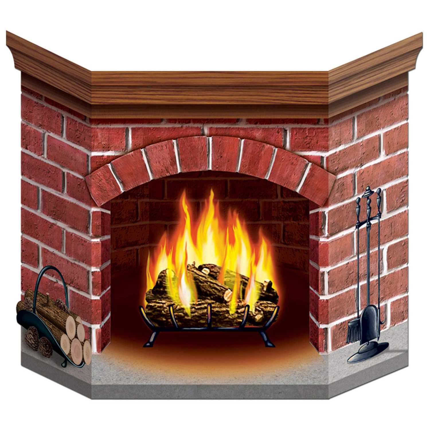 Beistle Brick Fireplace Stand-Up