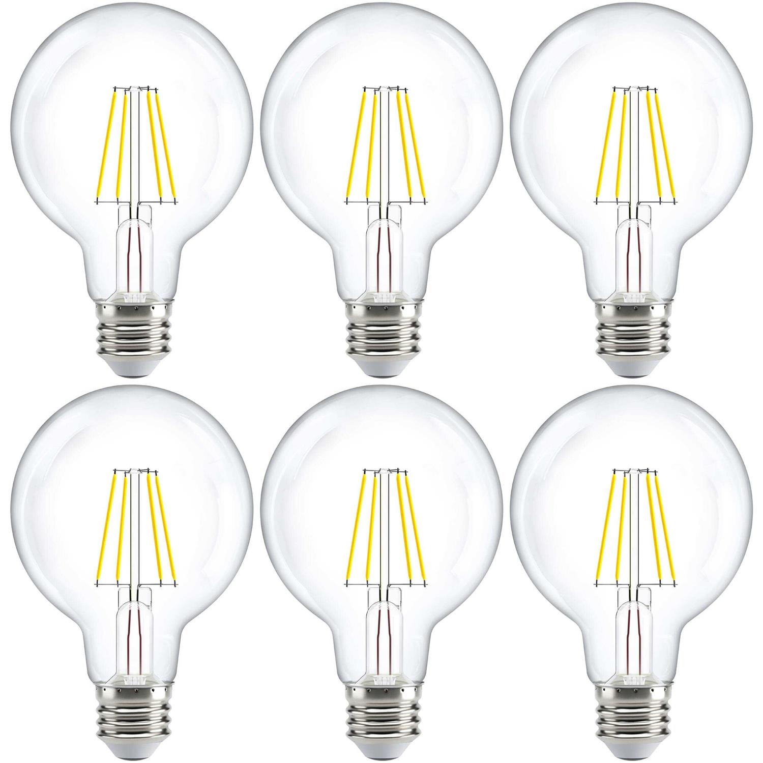 Sunco Lighting Sunco 10 Pack G25 Globe Light Bulbs LED Edison Vanity Light Bulbs for Bathroom