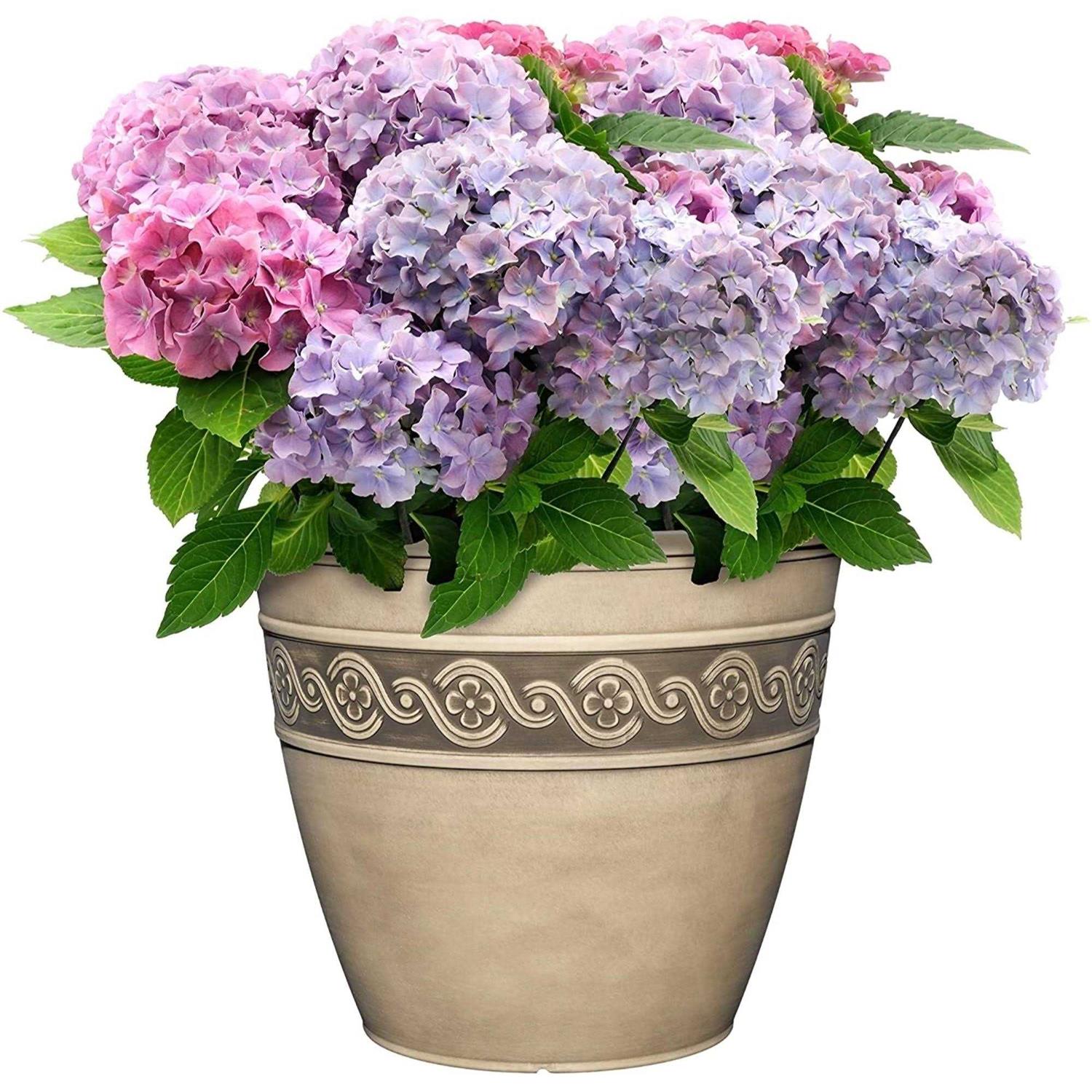 Classic Home and Garden Corinthian Resin Flower Pot Planter