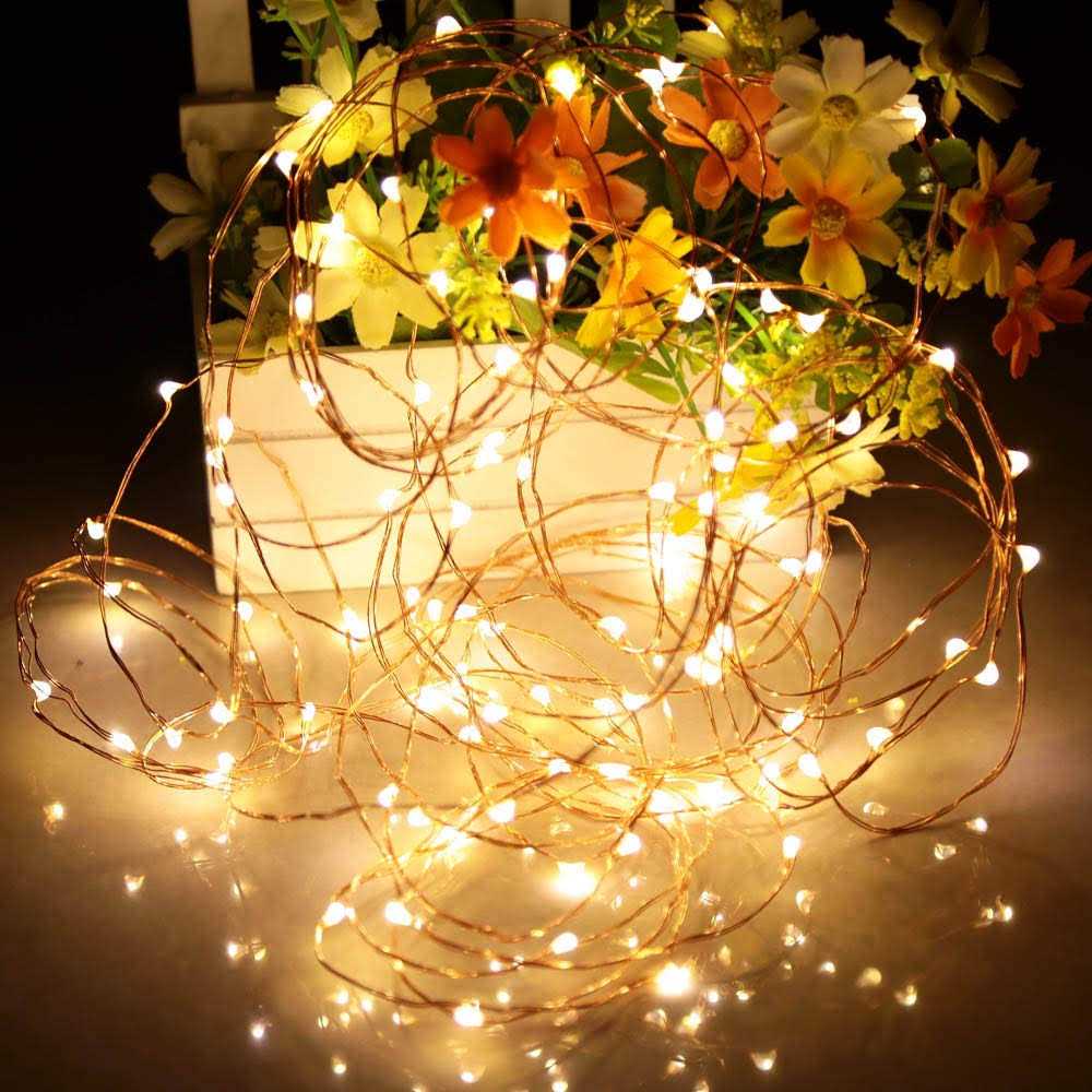 Ariceleo Led Fairy Lights Battery Operated Mini Battery Powered Copper Wire Starry Fairy Lights for Bedroom