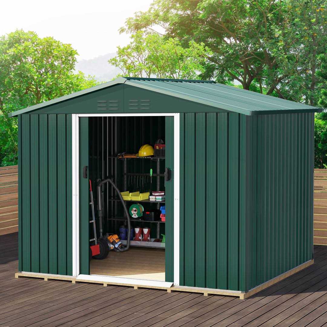 8 ft. W x 6 ft. D Galvanized Steel Storage Shed YITAHOME