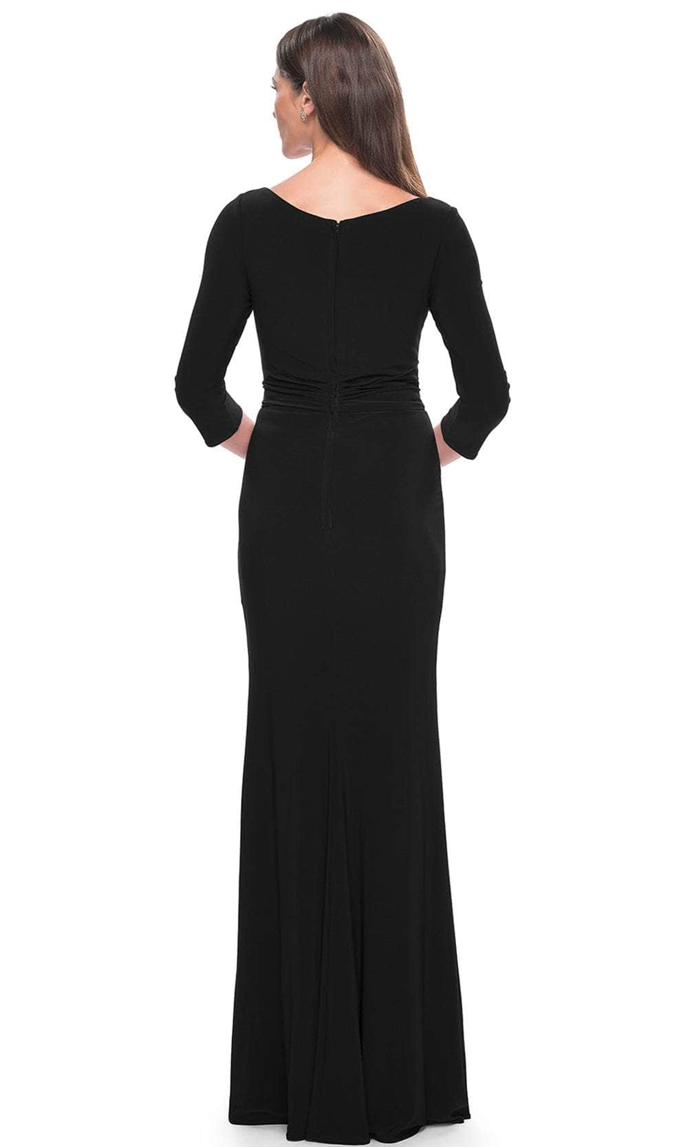 Quarter Sleeve Jersey Evening Dress
