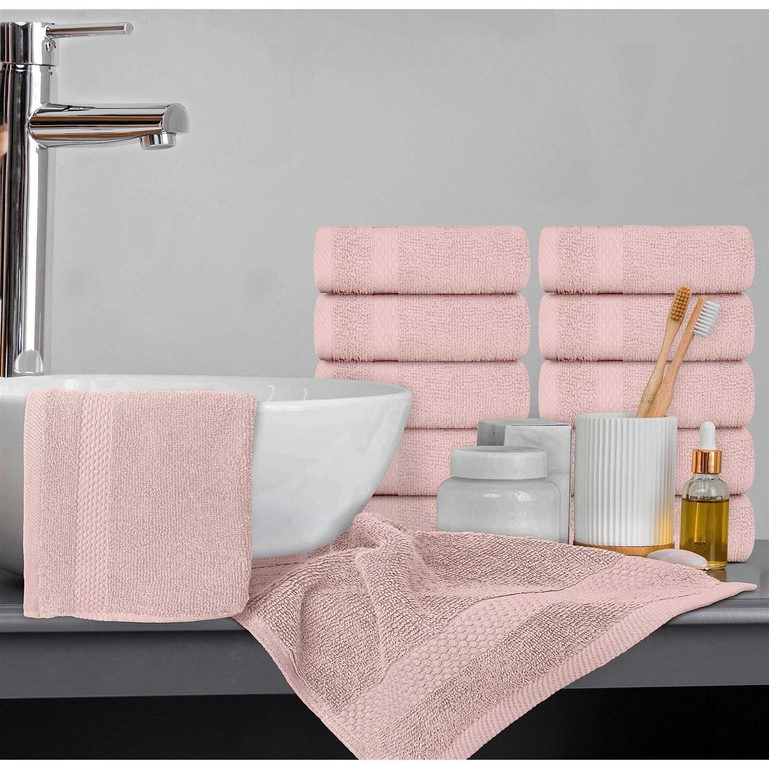 White Classic Luxury Cotton Washcloths Large Hotel Spa Bathroom Face Towel