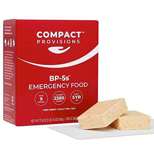 Compact Provisions BP-5s Emergency Food Supply Non-Perishable Survival Rations for Disaster Preparedness & Disaster Kits