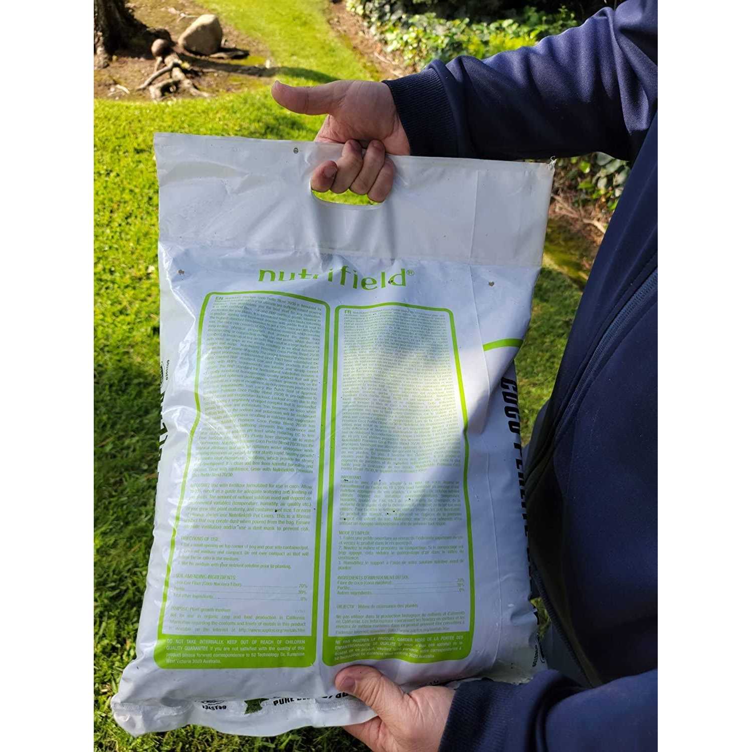 Coco Coir Perlite Mix Premium Pure Blend 70/30 RHP Certified Pre Buffered 9 Quarts /10 Liter / 2.6 Gallon Organic Coconut Coir Fiber Indoor Outdoor