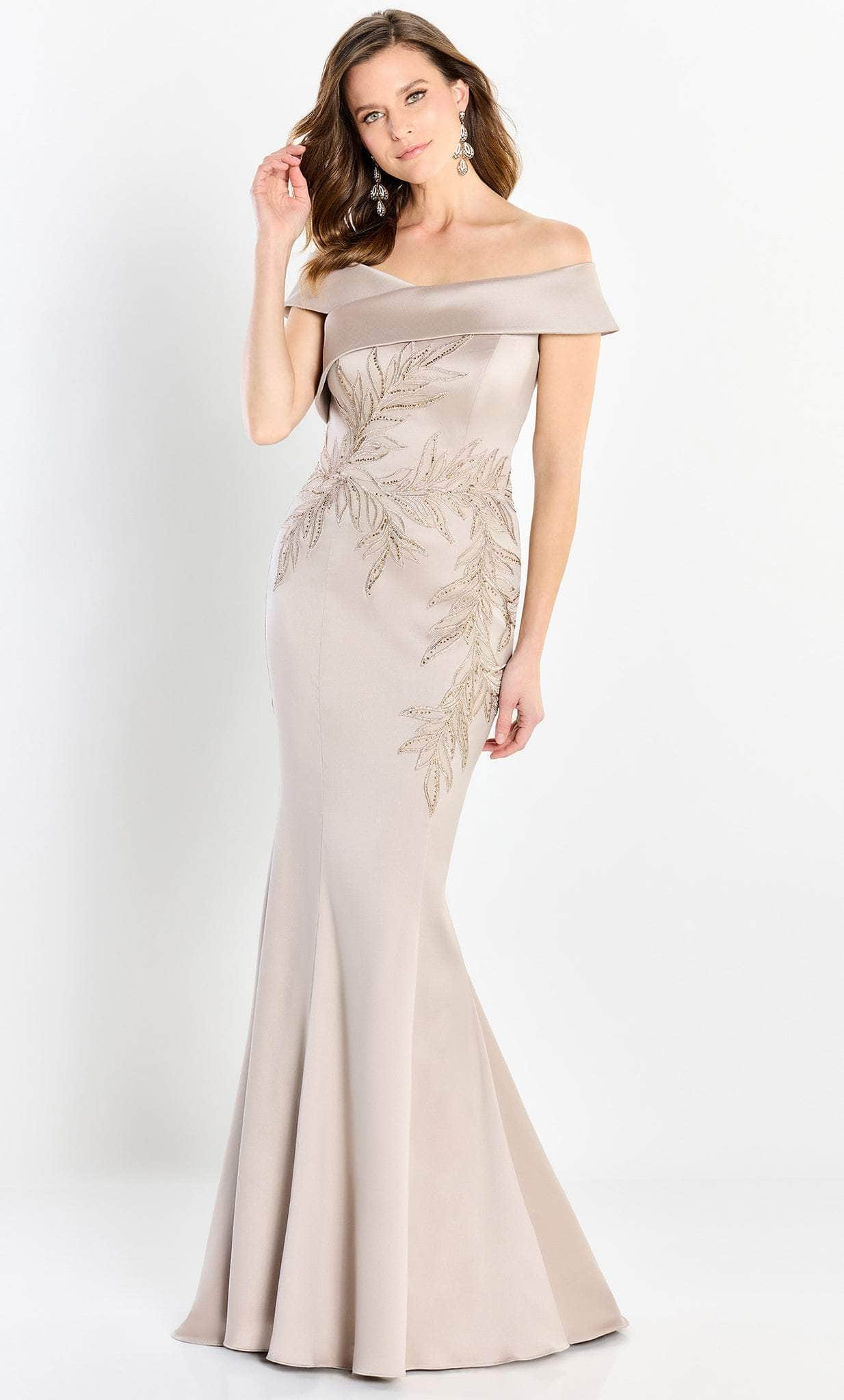 Silk-Made Off Shoulder Formal Gown